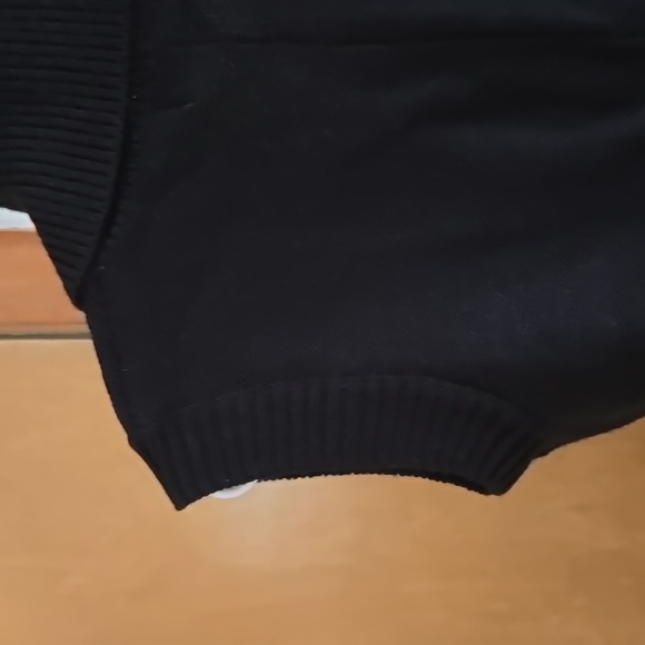 L@@K The Limited Black Fold Collar Open Vest Sweater S - Picture 5 of 9